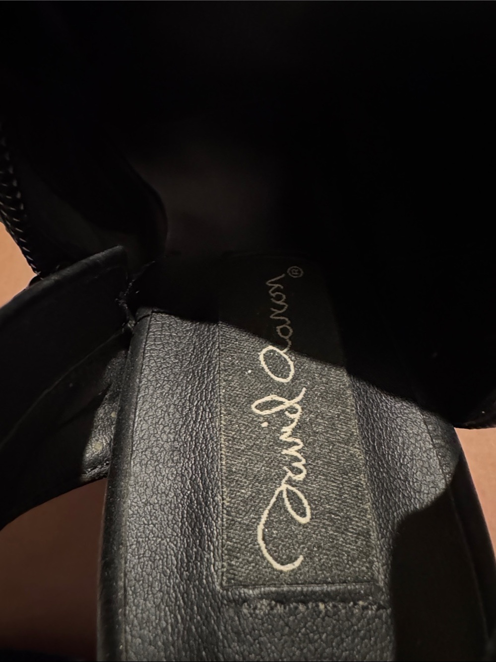 Donald J Pliner Black Leather Peep Toe Western Booties Size 6 - Picture 2 of 10